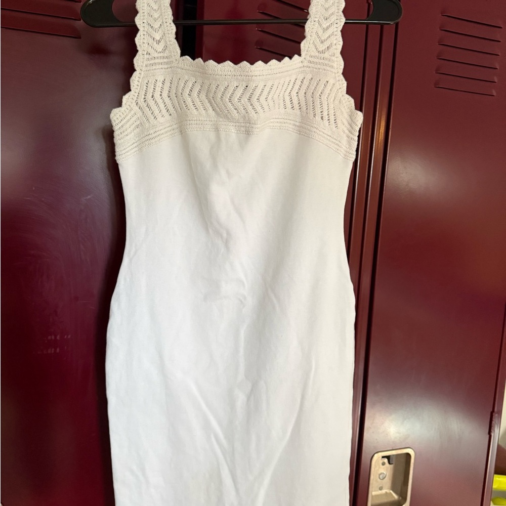 Ralph Lauren White Lace Trim Dress
